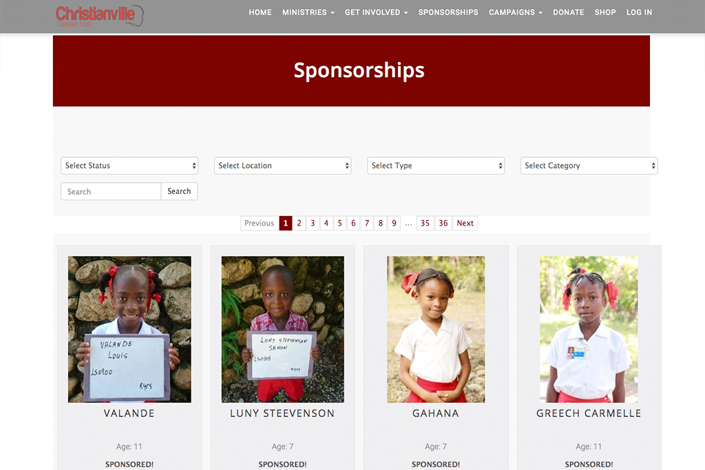 child sponsorship software