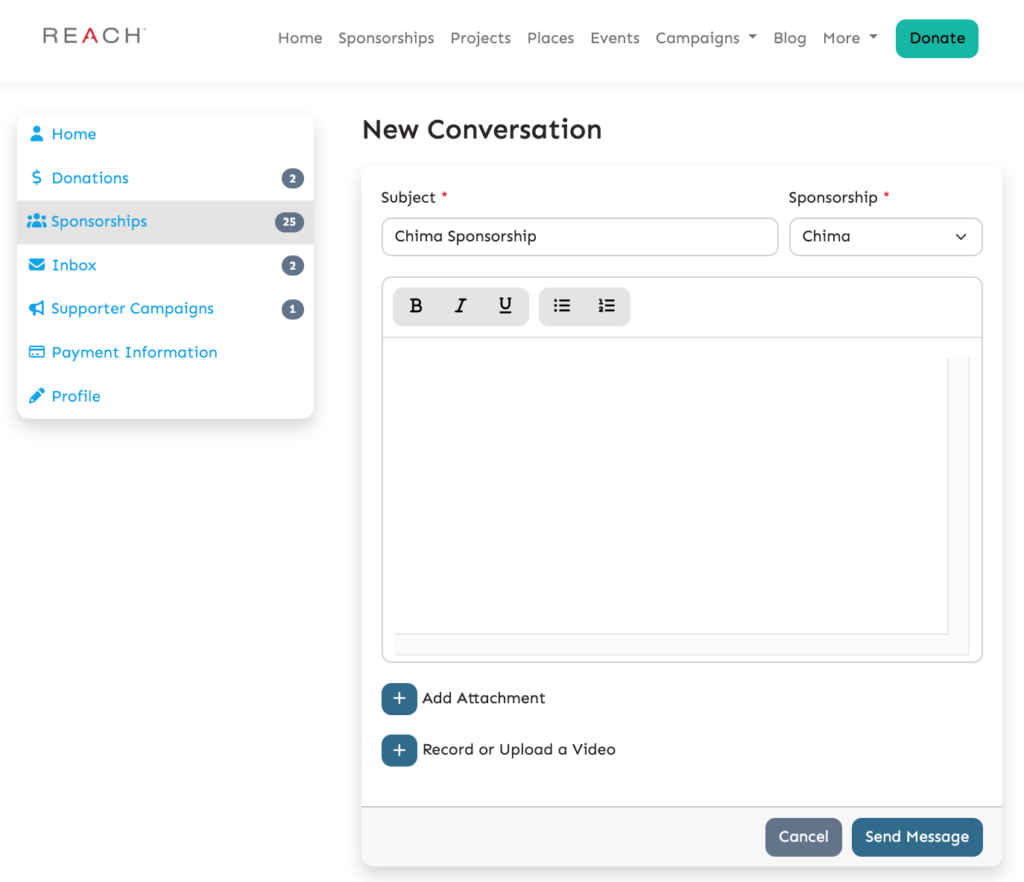 create new conversations