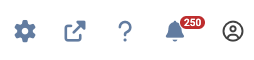 Admin Console Navigation icons