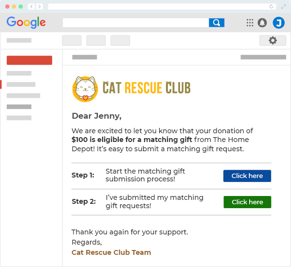 Double the Donation cat+rescue+email
