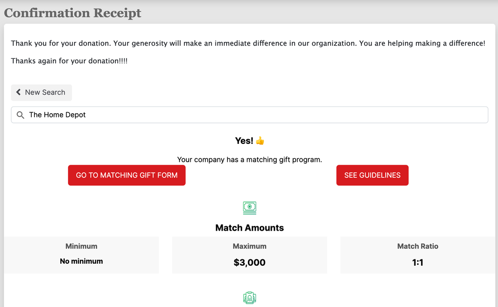 Double the Donation matched
