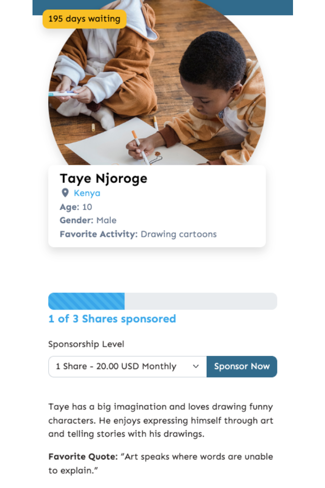 child sponsorship